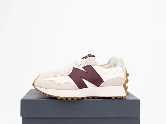 New Balance 327 Moonbeam and Burgundy