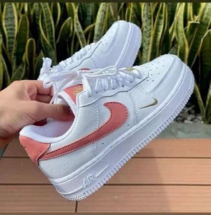 Nike Air Force white salmon