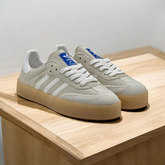 Adidas Sambae Cream and White