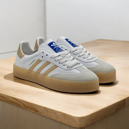 Adidas Sambae White and Gold
