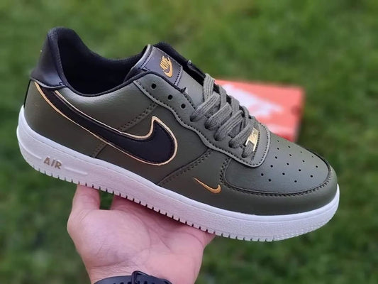 Nike AF1 Green and Gold