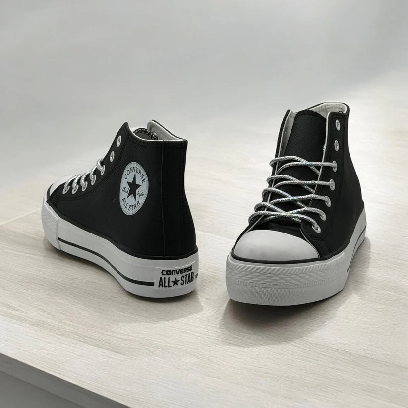 Converse Chuck Lift Glitter Laces Black