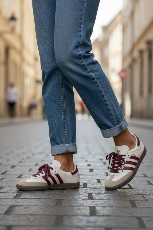 Adidas Samba White/Red Low